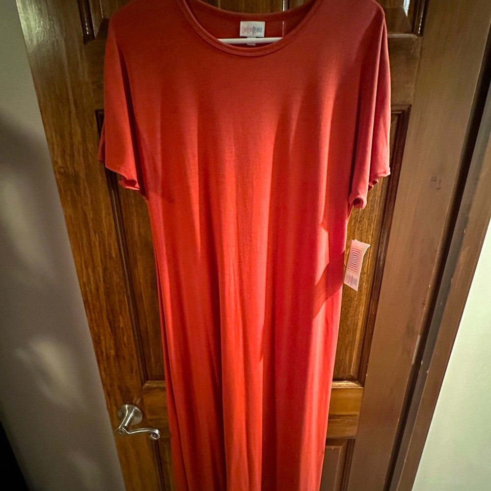 NWT LuLaRoe Maria Maxi Dress Women’s Medium Burnt Orange